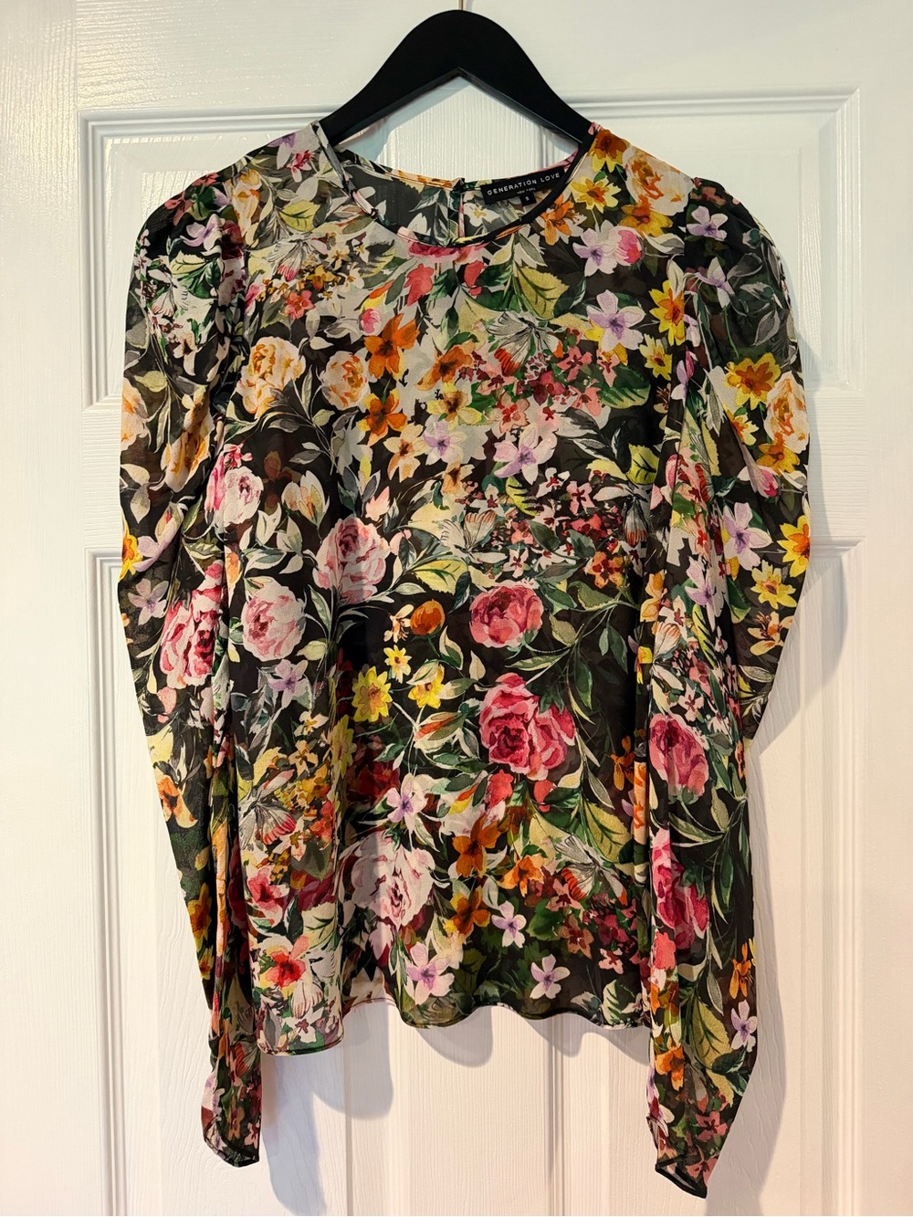 Generation Love Floral Chiffon Blouse- Sz S